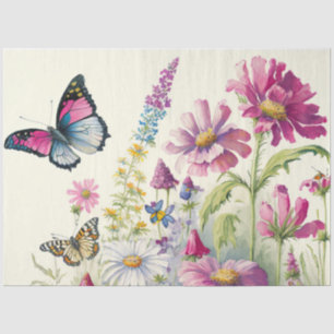 Papel De Seda Um jardim de borboletas Design 9