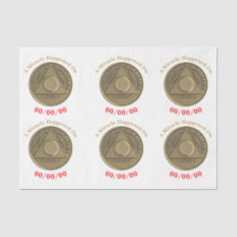 Papel De Seda Um Milagre Aconteceu Na DATA PERSONALIZADA Moedas