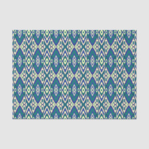 Papel De Seda um padrão azul e verde com fundo branco