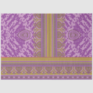 Papel De Seda um padrão de pontos cruzados com um roxo e um amar