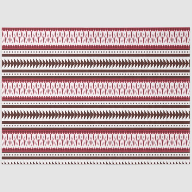 Papel De Seda um padrão listrado vermelho e branco (Frente )