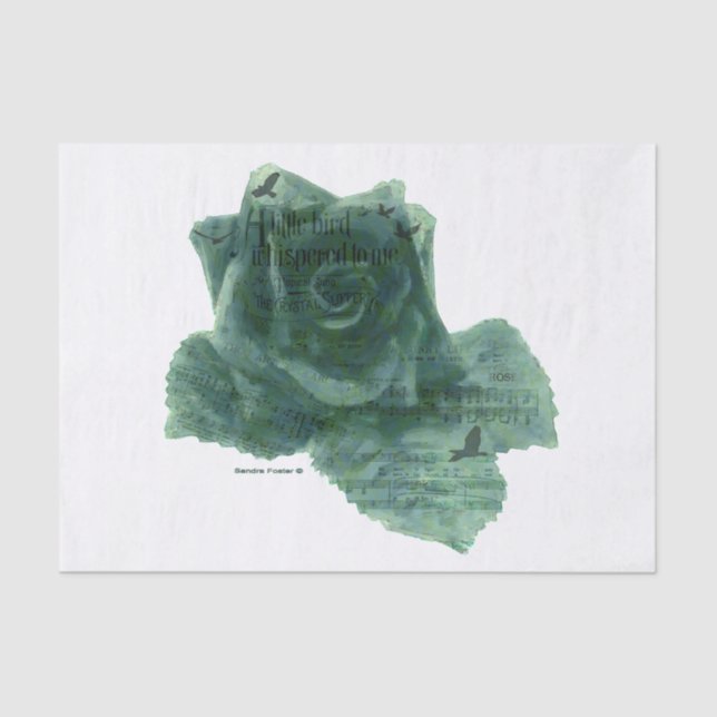 Papel De Seda Um Pássaro Me Disse Rosa (Frente )