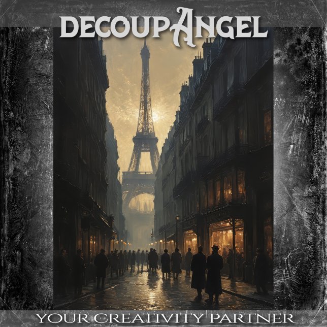 Papel De Seda Um passeio no retrato Paris nº 2 - Desligar - (Criador carregado)