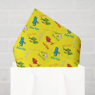 Papel De Seda Um Peixe Dois Peixes Padrão Amarelo