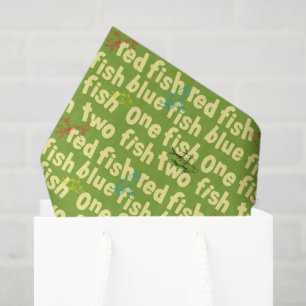 Papel De Seda Um Peixe Dois Peixes Padrão Tipográfico