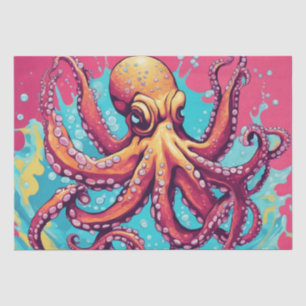 Papel De Seda Um Pop de Octopus Decoupage Design
