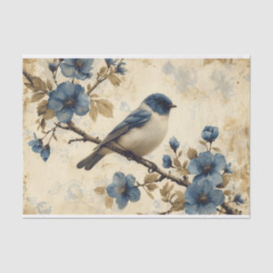 Papel De Seda Um Toile de Jouy Bluebird