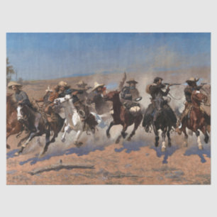 Papel De Seda Um Traço para a Madeira por Frederic Remington