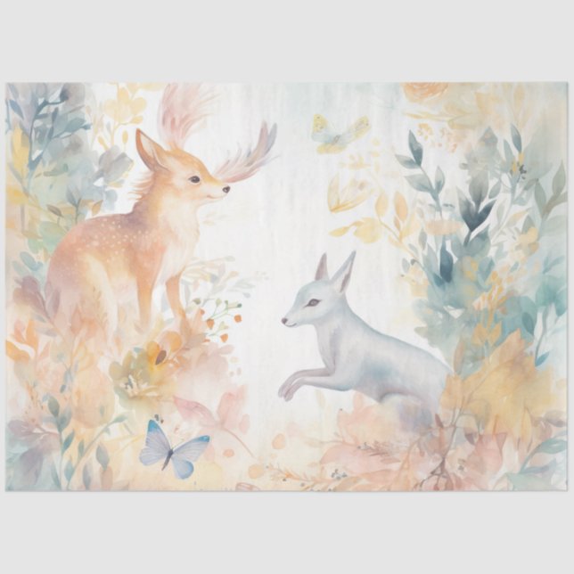 Papel De Seda Um Whimsic Woodland Series Design 3 (Frente )