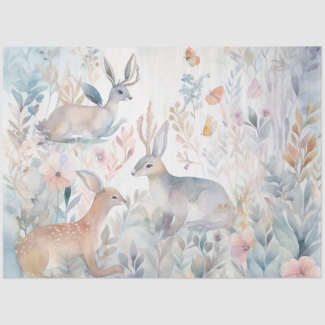 Papel De Seda Um Whimsic Woodland Series Design 4 (Frente )