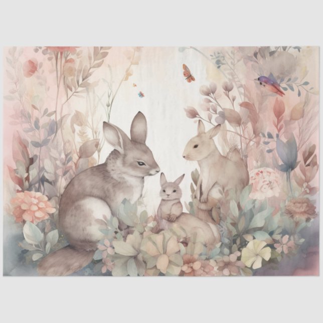Papel De Seda Um Whimsic Woodland Series Design 7 (Frente )