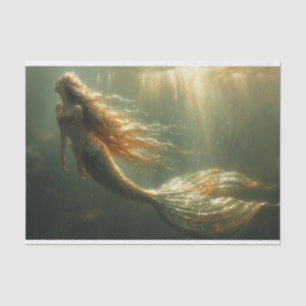 Papel De Seda Uma adorável sereia ouro