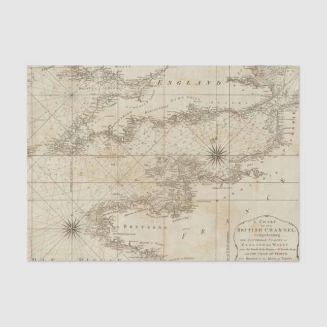 Papel De Seda Uma carta do canal britânico (Frente )