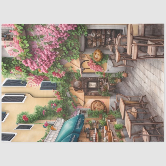 Papel De Seda Uma cena de Ephemera, na Itália, Design, Série 2 (Frente )