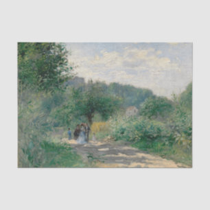 Papel De Seda Uma estrada em Louveciennes por Auguste Renoir