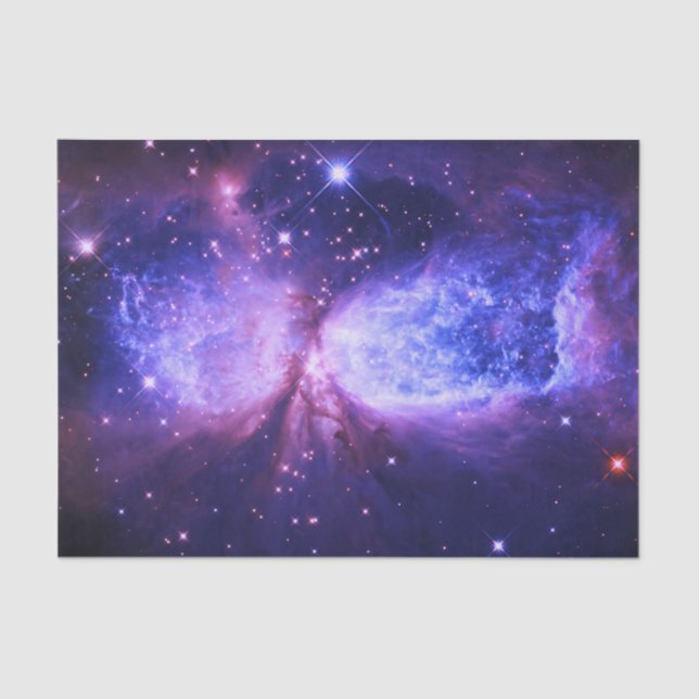 Papel De Seda Uma Estrela É Nascer Azul Roxo (Frente )