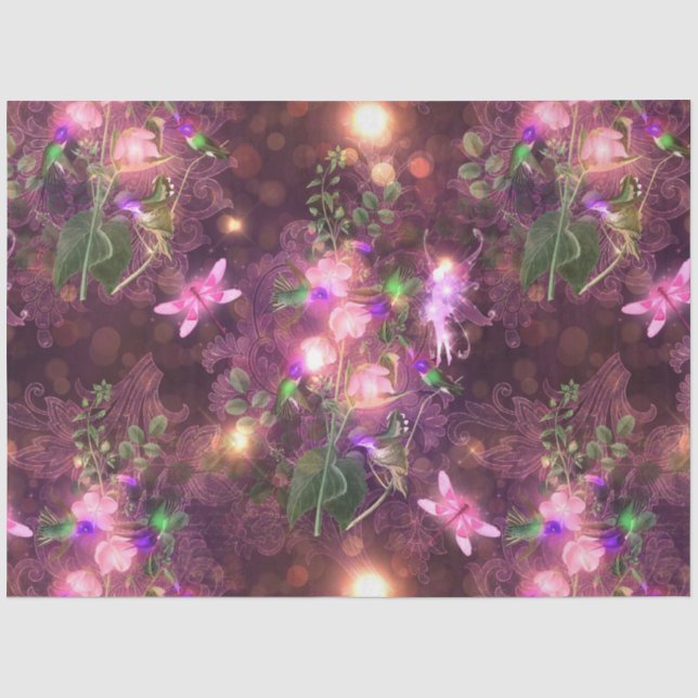 Papel De Seda Uma Fada no Jardim Série Design 1 (Frente )
