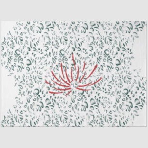 Papel De Seda uma flor vermelha sobre fundo preto