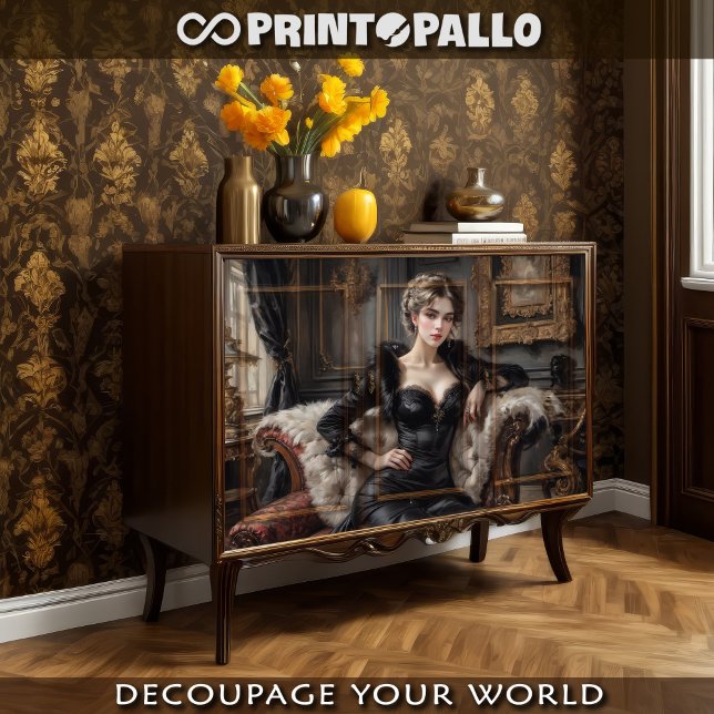 Papel De Seda Uma mulher deitada num sofá no século XIX (Criador carregado)