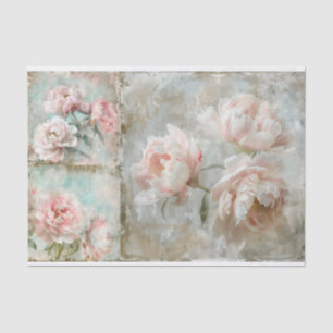 Papel De Seda Uma pintura de Rosas grandes e duas menores, grand