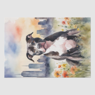 Papel De Seda Uma Pitbull em uma Nuvem de Prados