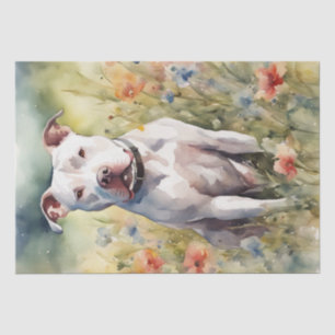 Papel De Seda Uma Pitbull em uma Nuvem de Prados