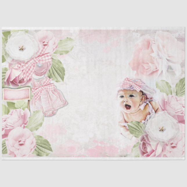 Papel De Seda Uma Série Baby Girl Design 2 (Frente )