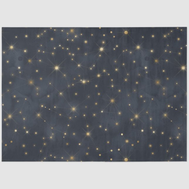 Papel De Seda Uma série Celestial Starry Night Design 9 (Frente )