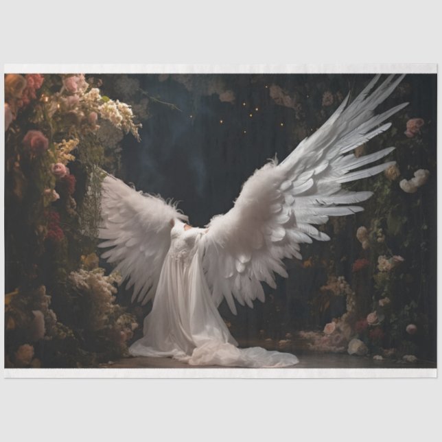 Papel De Seda Uma Série de Anjo Branco Design 12 (Frente )