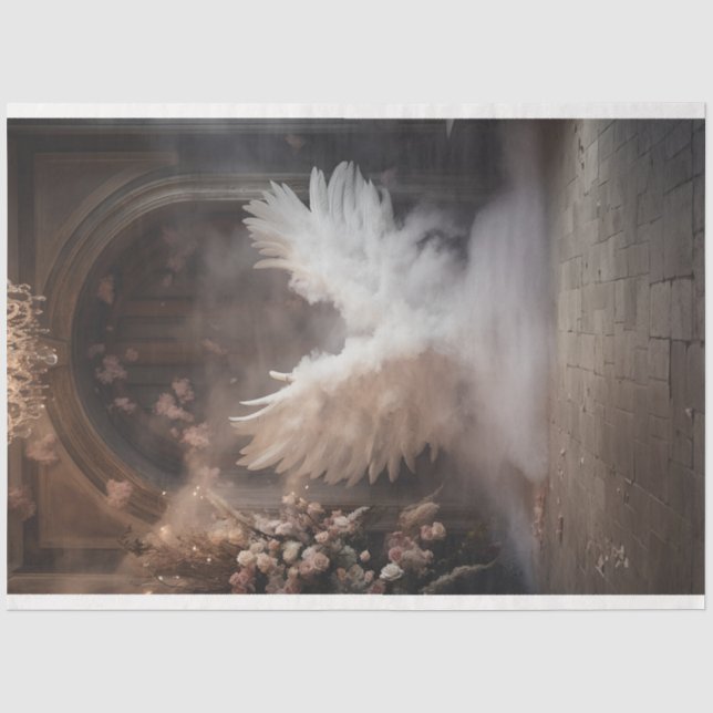 Papel De Seda Uma Série de Anjo Branco Design 5 (Frente )