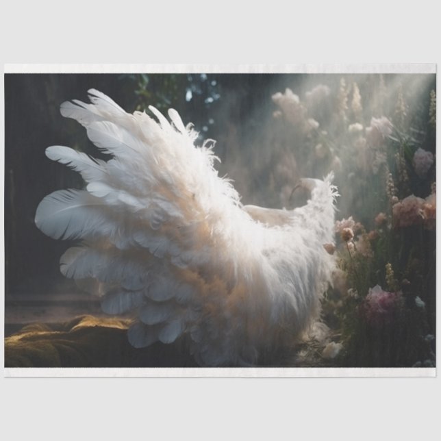 Papel De Seda Uma Série de Anjo Branco Design 8 (Frente )