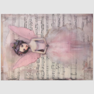 Papel De Seda Uma Série de Anjo Rosa Caprichoso Design #11