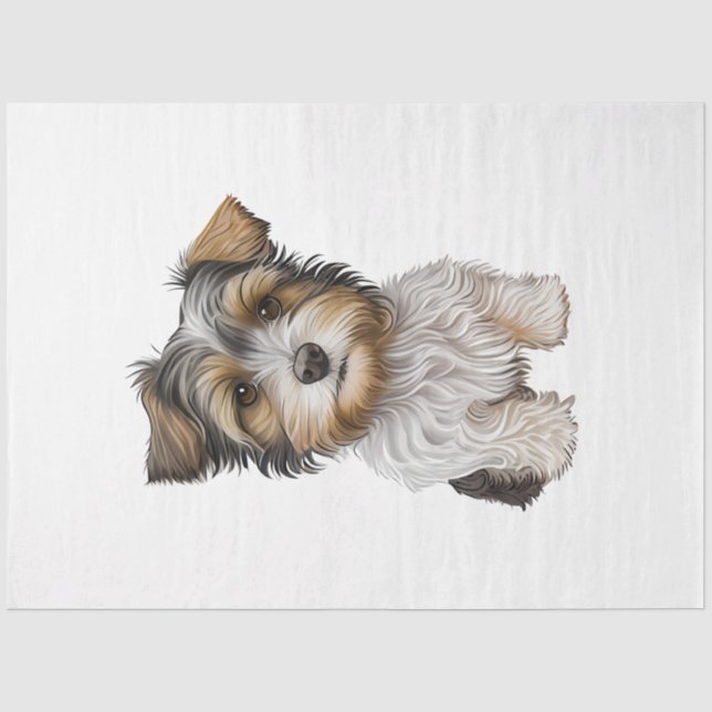 Papel De Seda Uma Série de Cães Pequenos Design 29 (Frente )