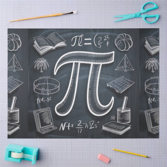 Papel De Seda Uma Série de Celebração do Dia do Pi Design #5 (Arte )