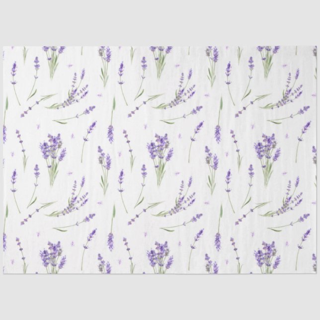 Papel De Seda Uma Série de Desenho de Aquarela Lavanda 7 (Frente )