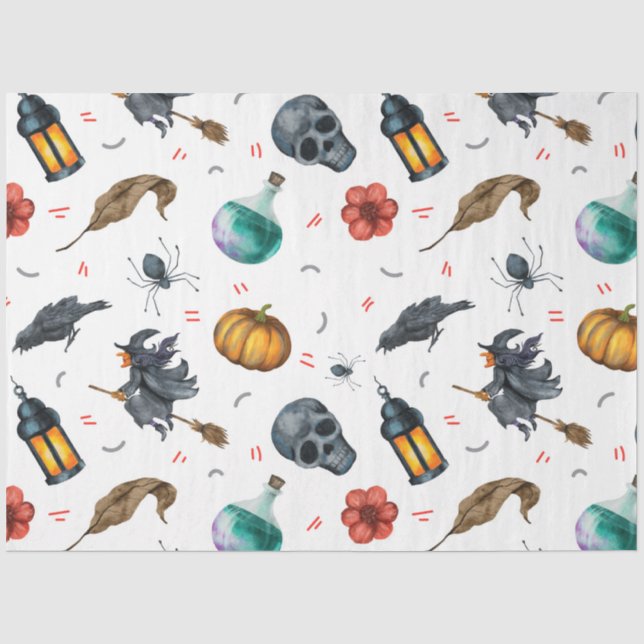 Papel De Seda Uma Série de Design de Halloween 6 (Frente )