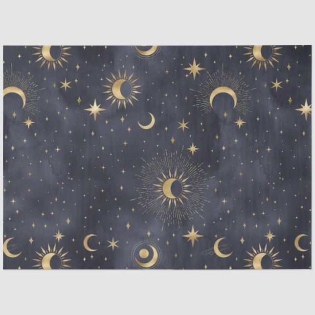Papel De Seda Uma Série de Design de Noite Estelar Celestial 8 (Frente )