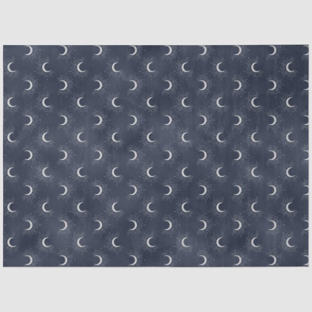 Papel De Seda Uma Série de Design de Noite Estrelada Prateada 7 (Frente )