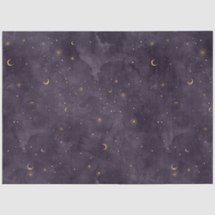 Papel De Seda Uma Série de Design de Noite Estrelada Roxa 9