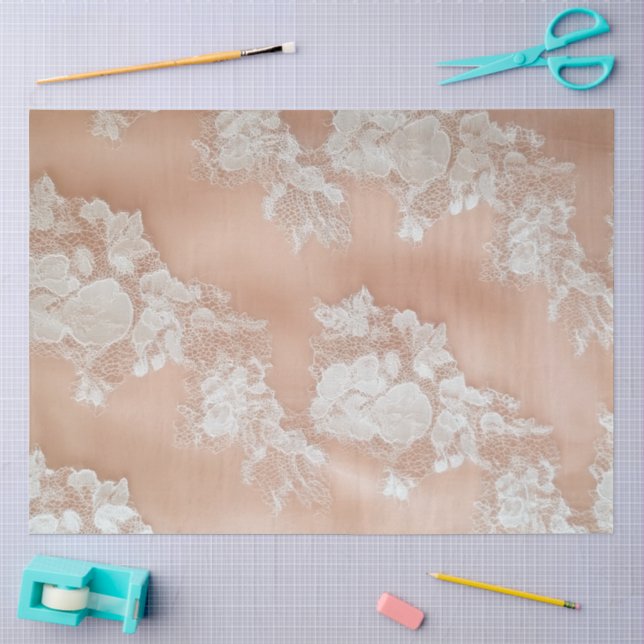 Papel De Seda Uma Série de Design de Renda Rosa #1 (Arte )