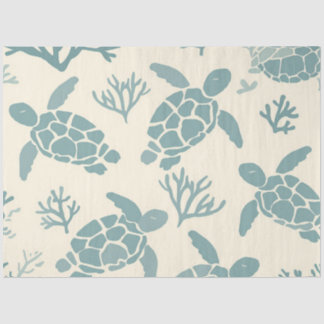 Papel De Seda Uma Série de Design de Tartaruga Marinha 8
