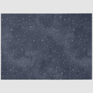 Papel De Seda Uma Série de Design Noite Estrelada Prateada 10