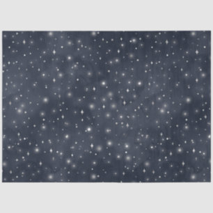 Papel De Seda Uma Série de Design Noite Estrelada Prateada 5