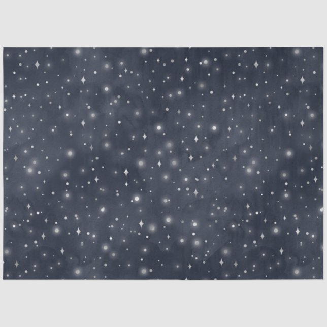 Papel De Seda Uma Série de Design Noite Estrelada Prateada 5 (Frente )