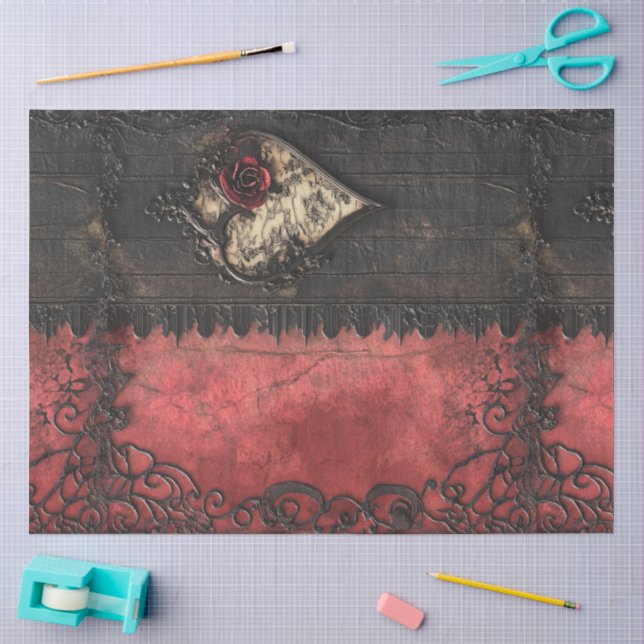 Papel De Seda Uma Série de Design Romântico e Gótico #2 (Arte )