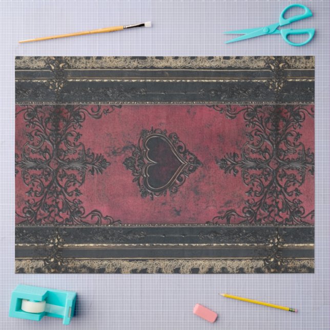 Papel De Seda Uma Série de Design Romântico e Gótico #3 (Arte )