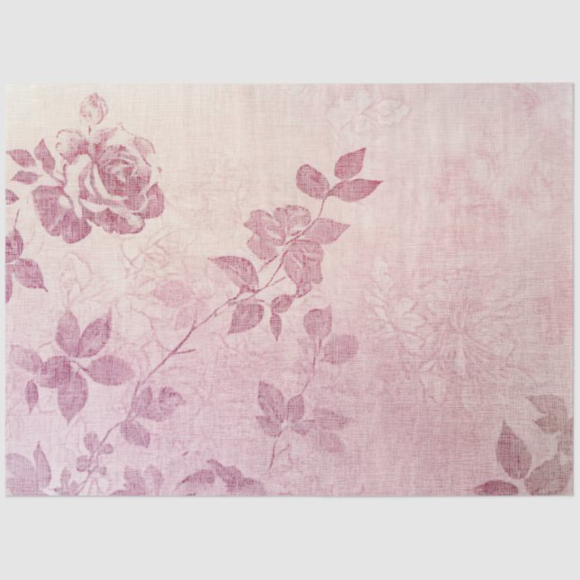 Papel De Seda Uma Série de Design Rosa e Renda #8 (Frente )