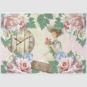 Papel De Seda Uma Série de Design Shabby Chic 23