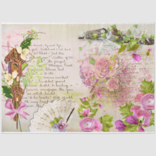 Papel De Seda Uma Série de Design Shabby Chic 32