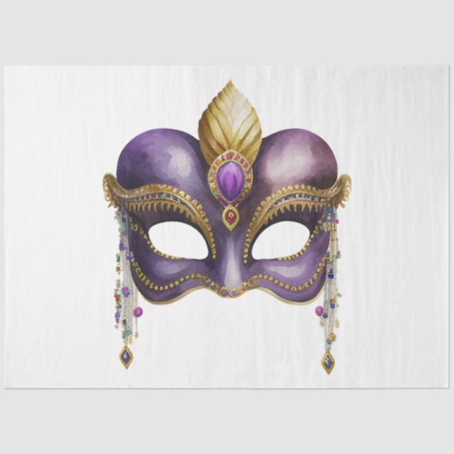 Papel De Seda Uma Série de Máscaras de Mardi Gras Design 25 (Frente )